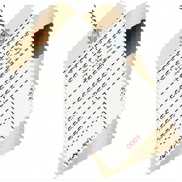 Blank Tag: 6-1/4'' High, Manila & White, Synthetic Paper